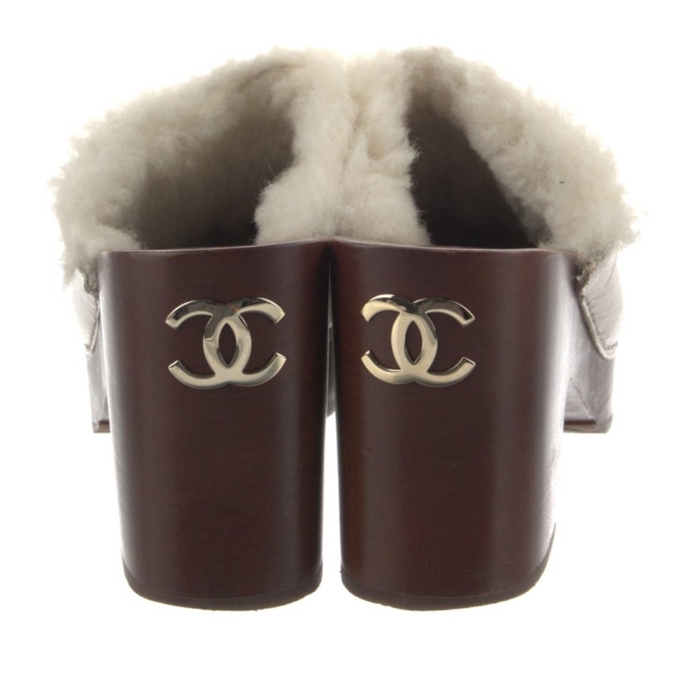 CHANEL Mules with Shearling Lining